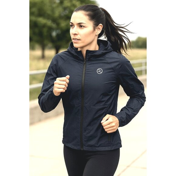 Reel Life Sm Women Jacket Mesh Lined Hooded Windbreaker UPF 30 Breathable Zip-up - Picture 1 of 7